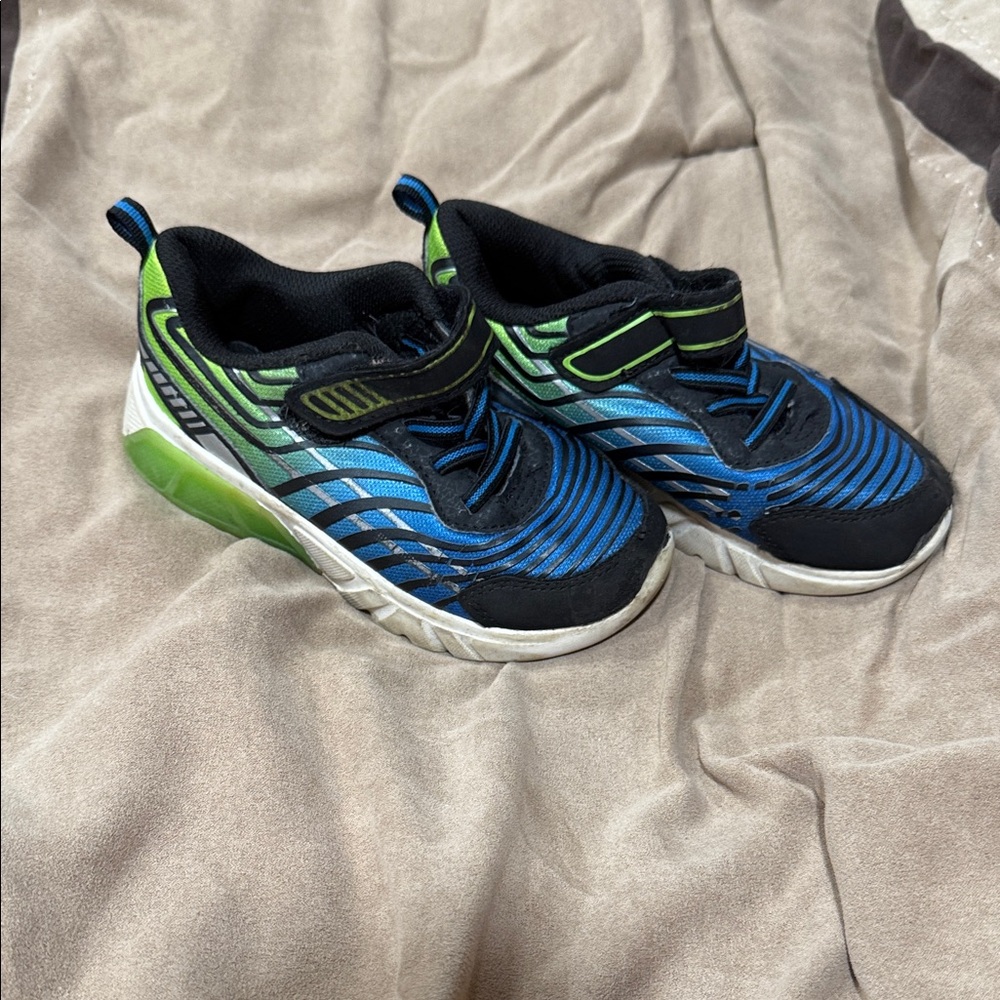 Kids Blue and Green Athletic Shoes